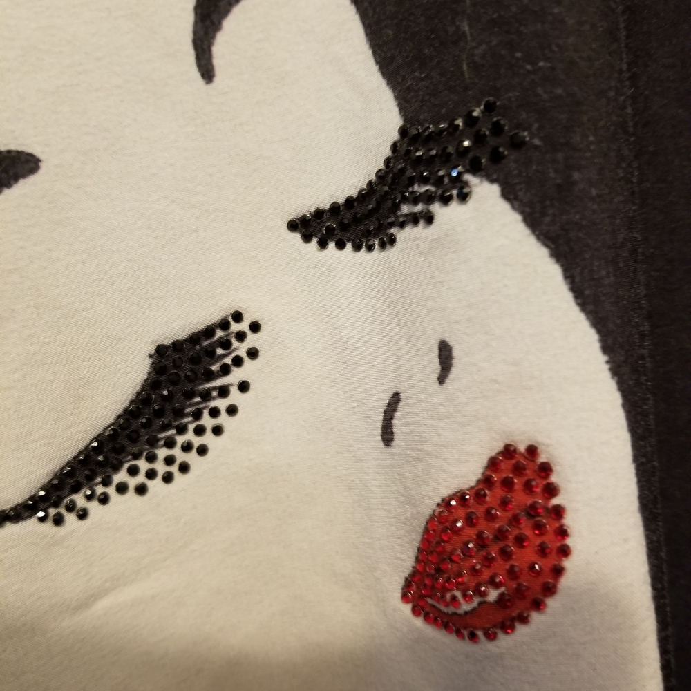 Stylish Black and Red Embellished Women's Tank Top